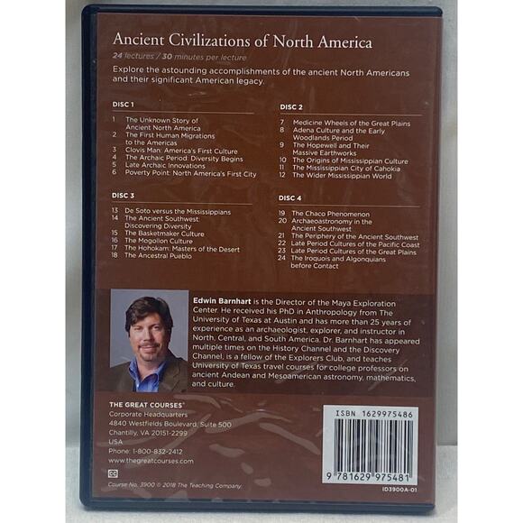 The Great Courses: Ancient Civilizations Of North America DVDs And Guidebook - Picture 3 of 3